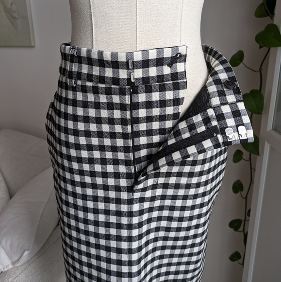 AMI PARIS Gingham Midi Skirt - Picture 5 of 12